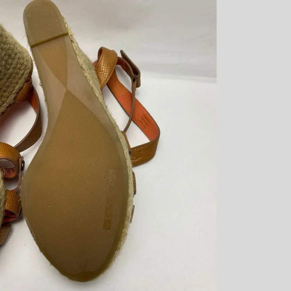 VIA SPIGA Karla Strappy Wedge Espadrilles Size 9